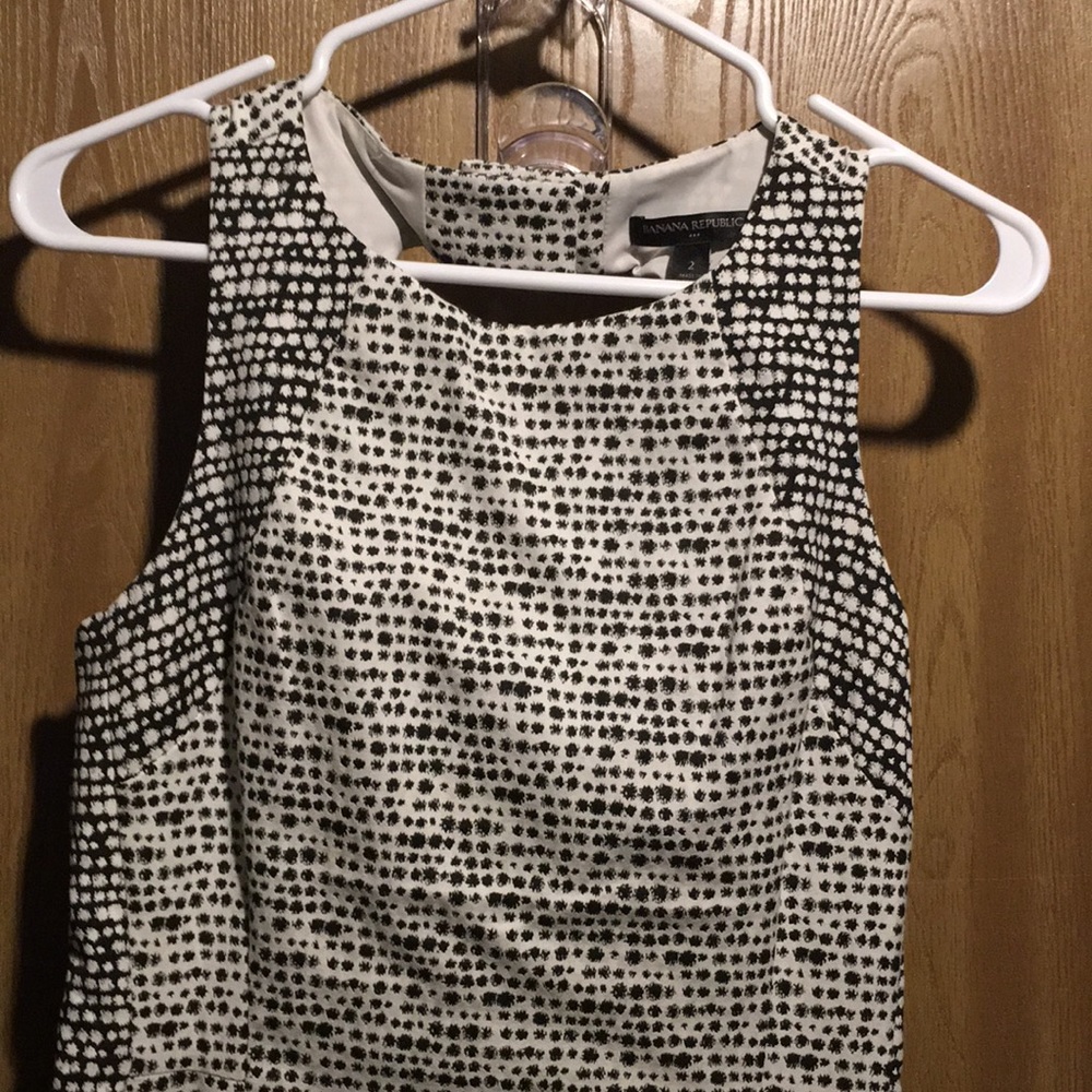 Banana Republic Black and white polka dot dress
